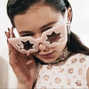 MARKUS LUPFER LINDA FARROW STAR PINK SQUARE CATEYE